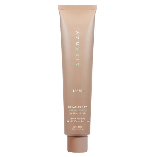 Airyday Clear As Day Dreamscreen SPF 50+ Fragrance Free Sunscreen 75ml