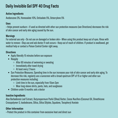 Daily Invisible Gel SPF 40 Sunscreen