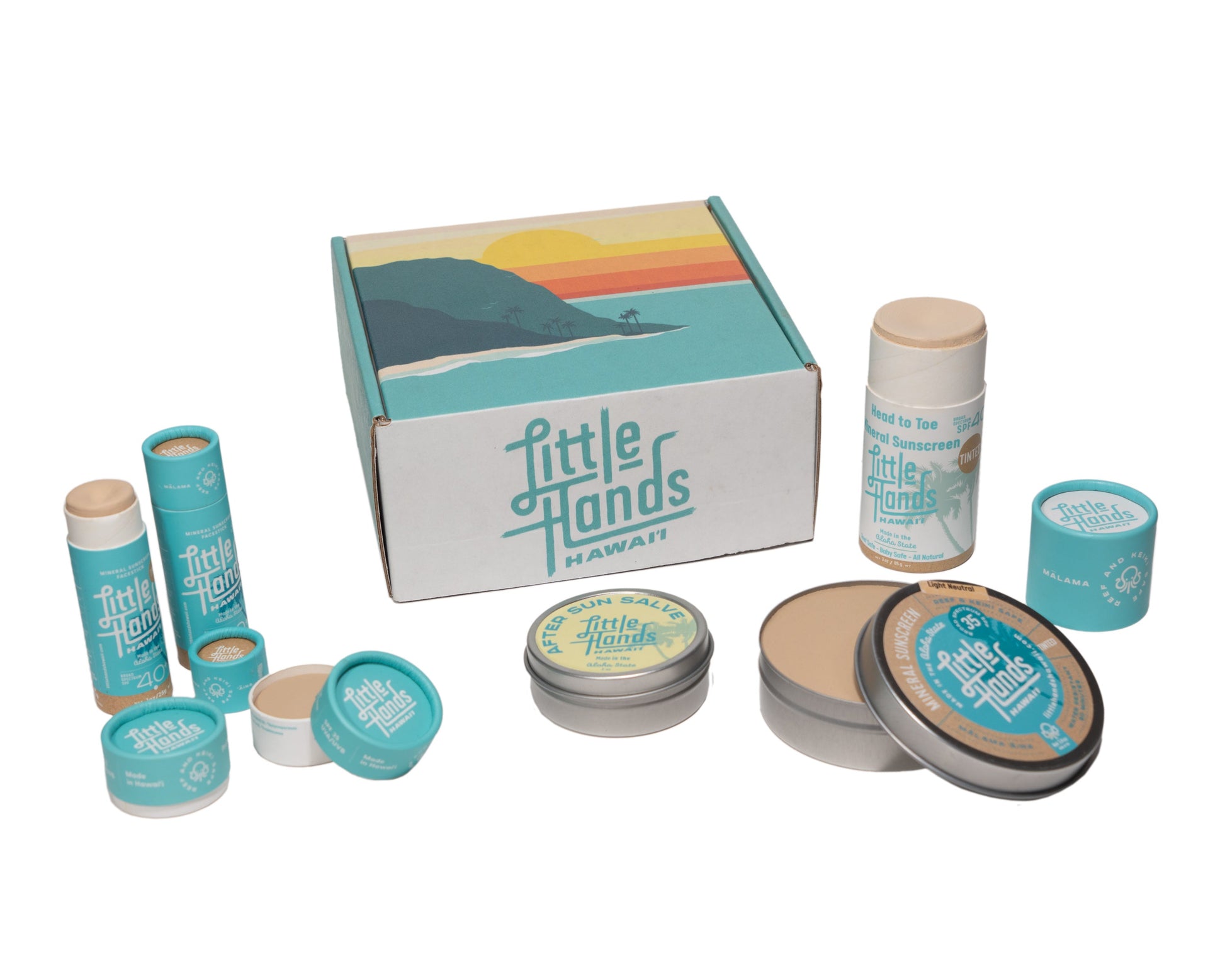 Little Hands Hawaii - Big Wave Sunscreen Bundle Pack - Light Neutral - Front View