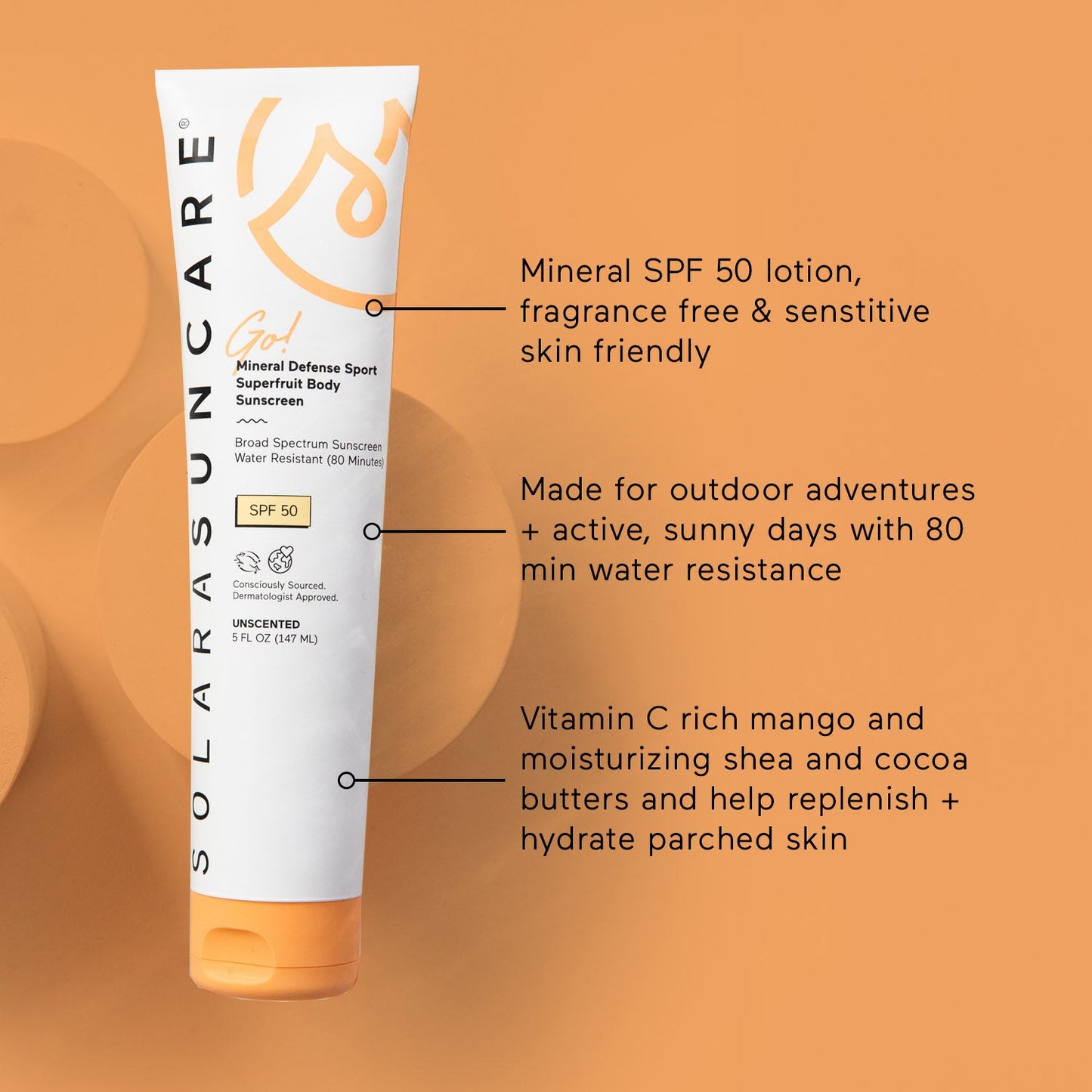Go! Mineral Defense SPORT Superfruit Body Sunscreen, SPF 50