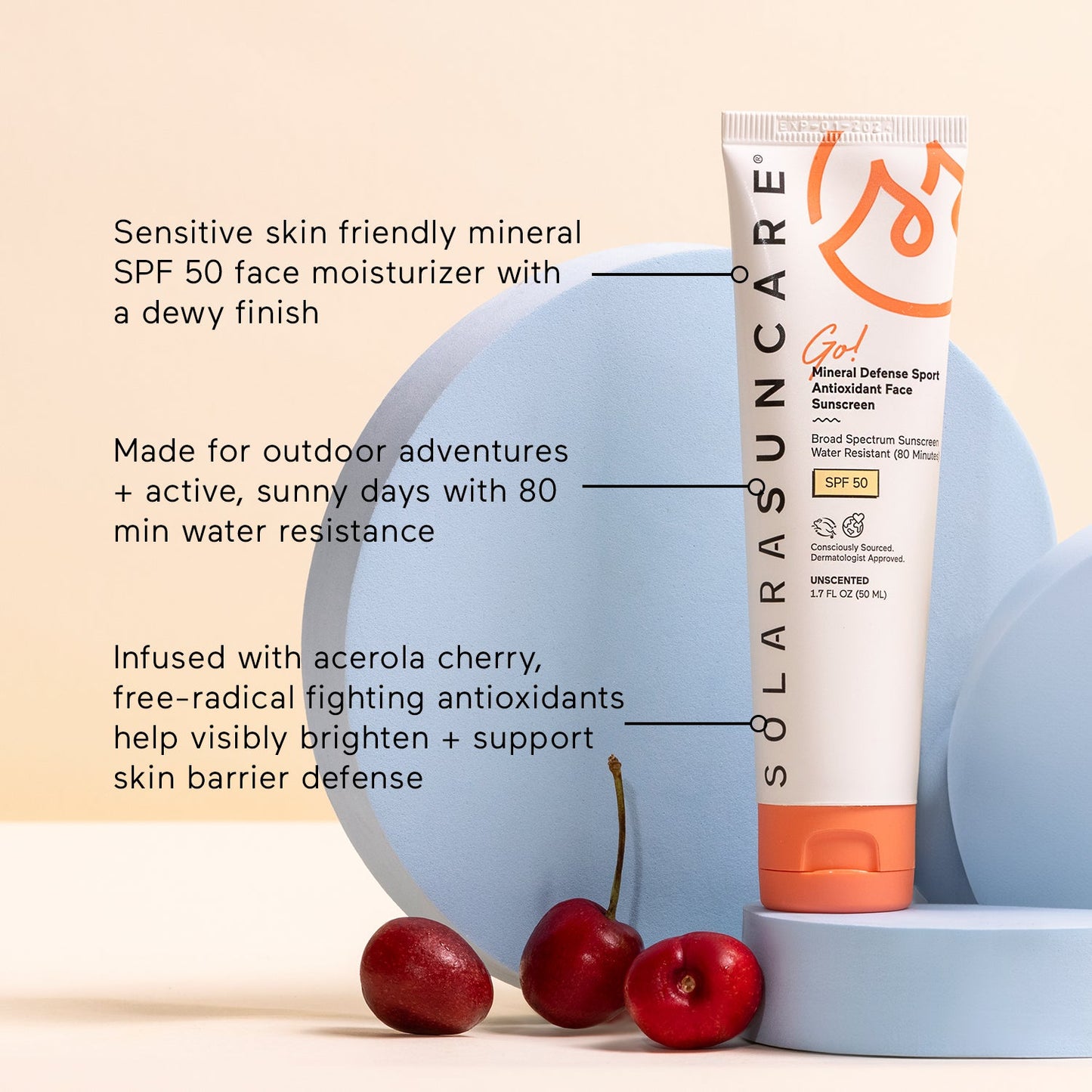 Go! Mineral Defense SPORT Antioxidant Face Sunscreen, SPF 50