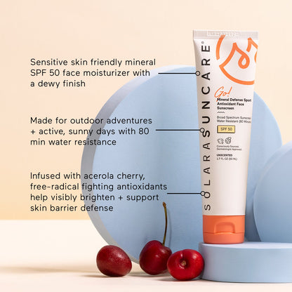 Go! Mineral Defense SPORT Antioxidant Face Sunscreen, SPF 50
