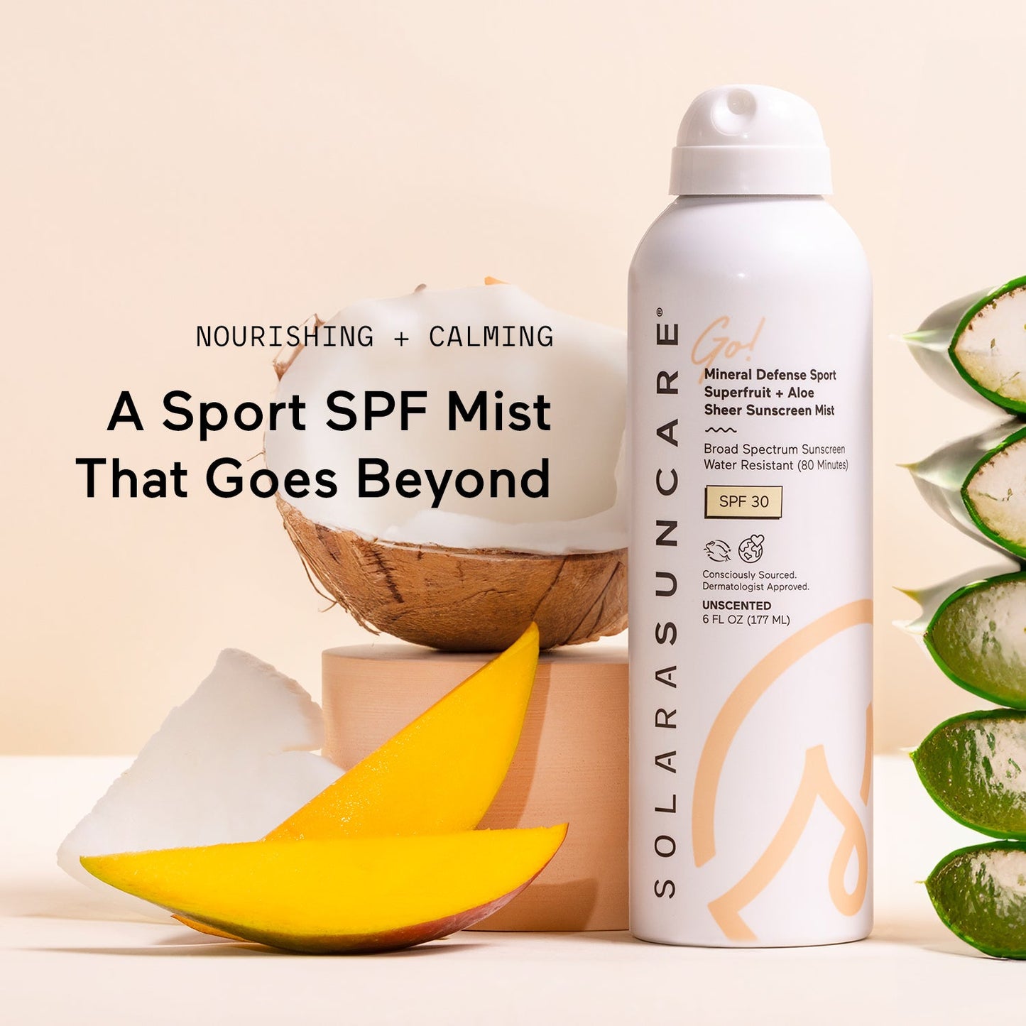 Go! Mineral Defense SPORT Superfruit + Aloe Sunscreen Mist, SPF 30