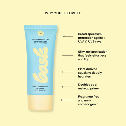 Daily Invisible Gel SPF 40 Sunscreen - 0.67 fl oz