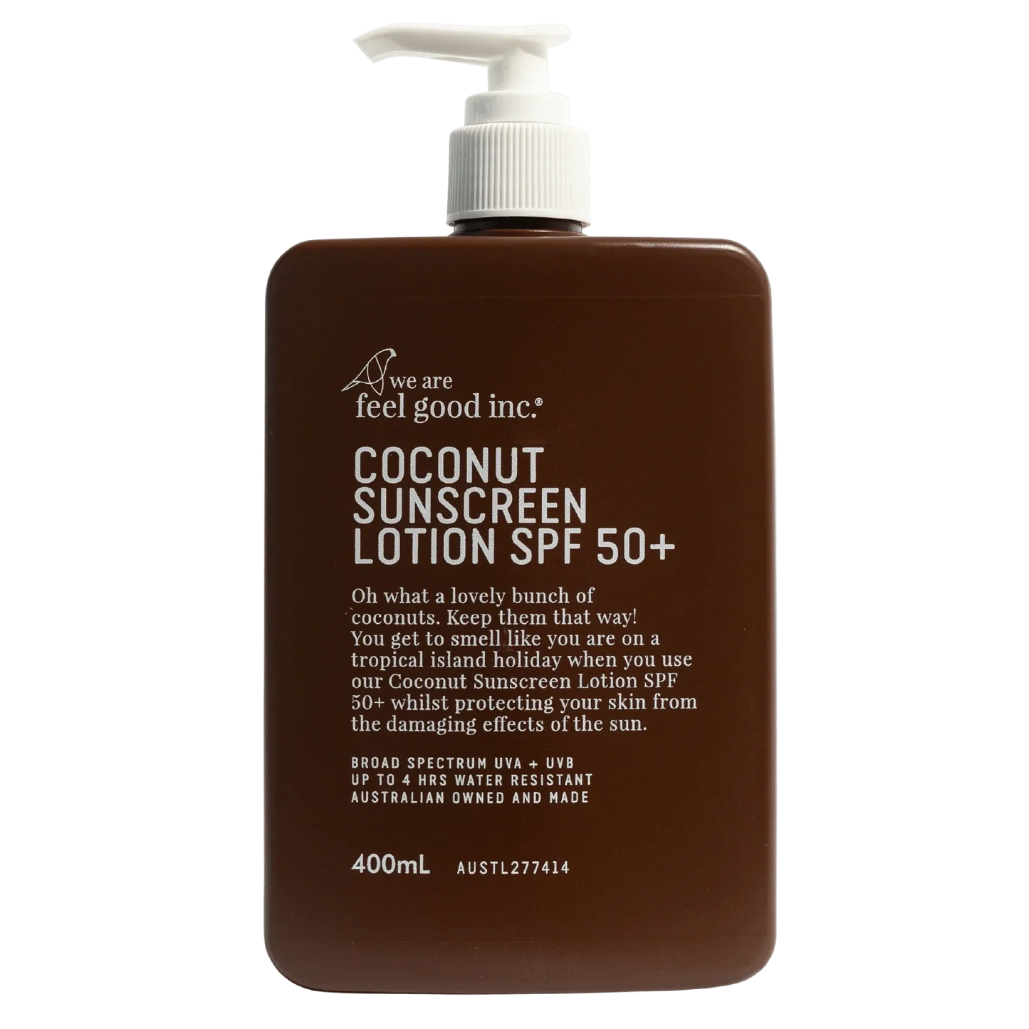 We Are Feel Good Inc Coconut Sunscreen Lotion SPF50+ 400ml 
