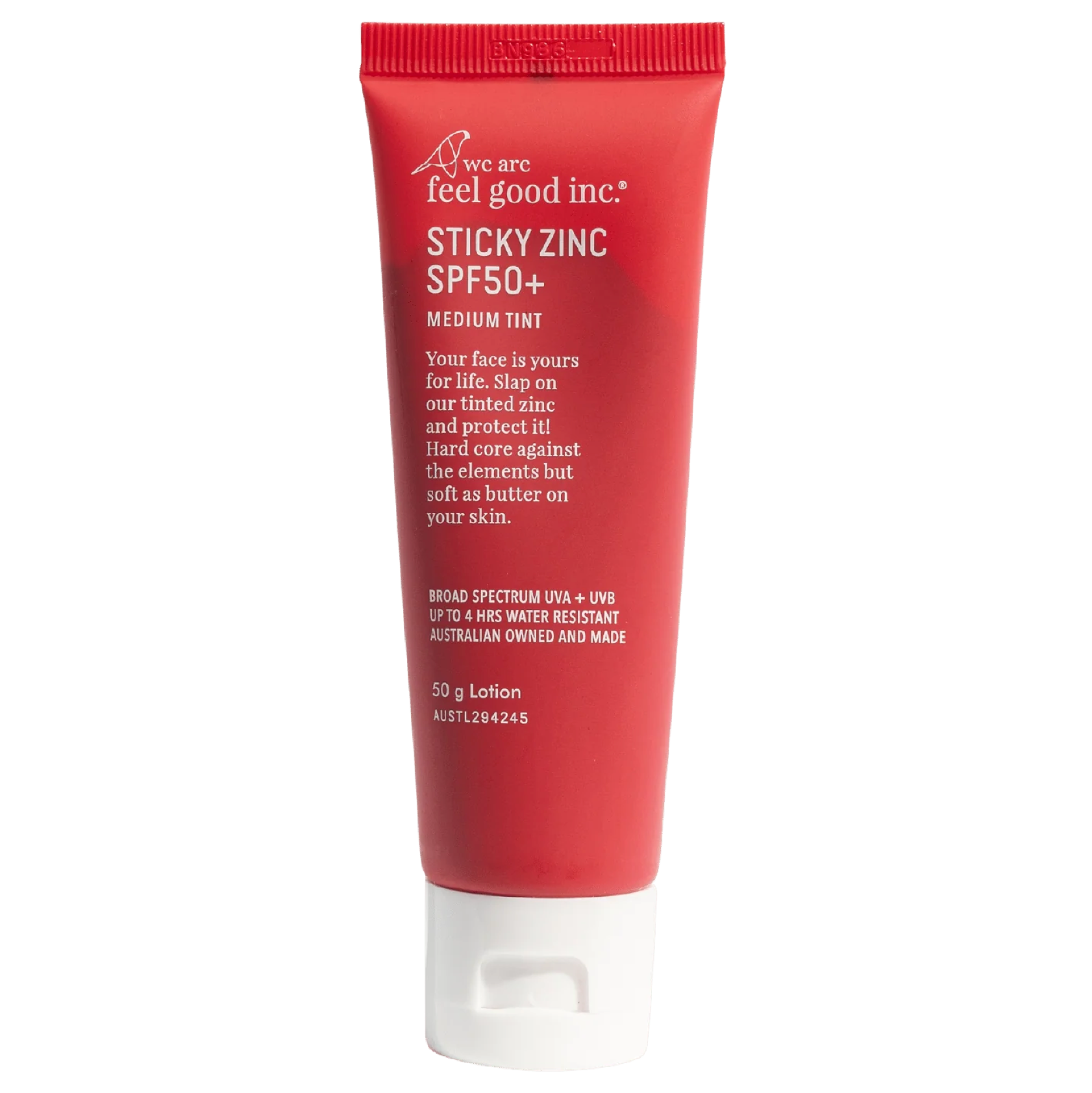 We Are Feel Good Inc Sticky Zinc medium Tint SPF50+ Lotion 50g