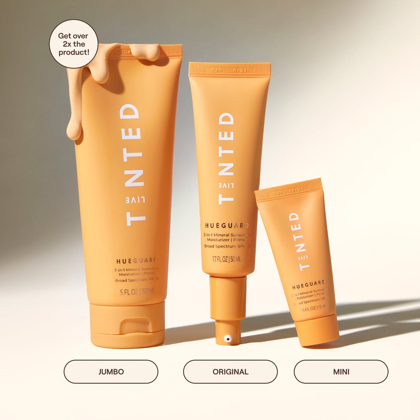 HUEGUARD® 3-in-1 Mineral Sunscreen, Moisturizer, Primer SPF 30